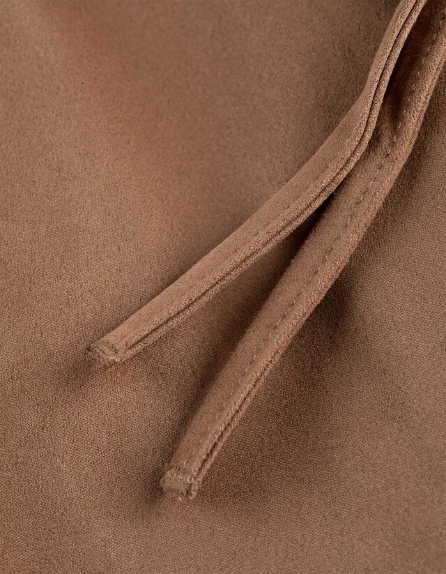 Szabadidőnadrág - Velúr utánzat - barna