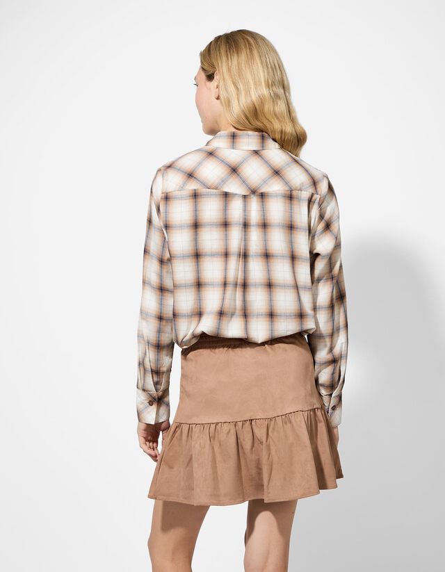 Blúz - Kockás - sotetkek