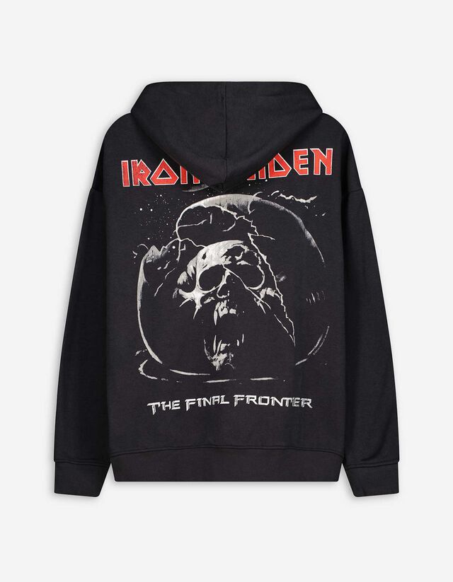 Kapucnis felső - Iron Maiden - sötétszürke