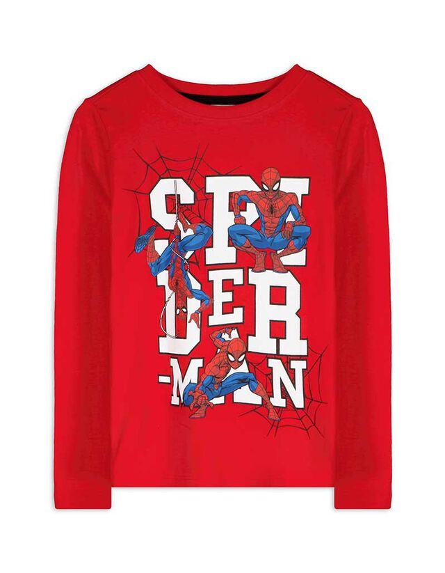 Hosszú ujjú felső - Pókember - piros