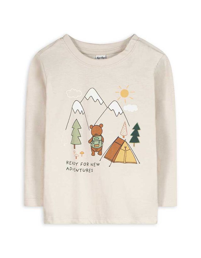 Hosszú ujjú felső - Nyomott minta - vilagoskek