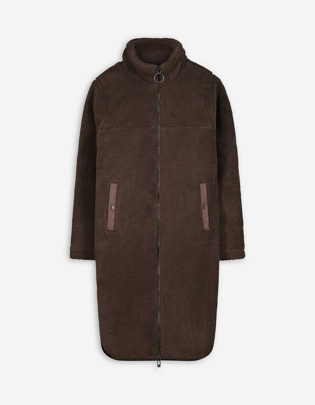 Kabát - Plüss - sötétbarna