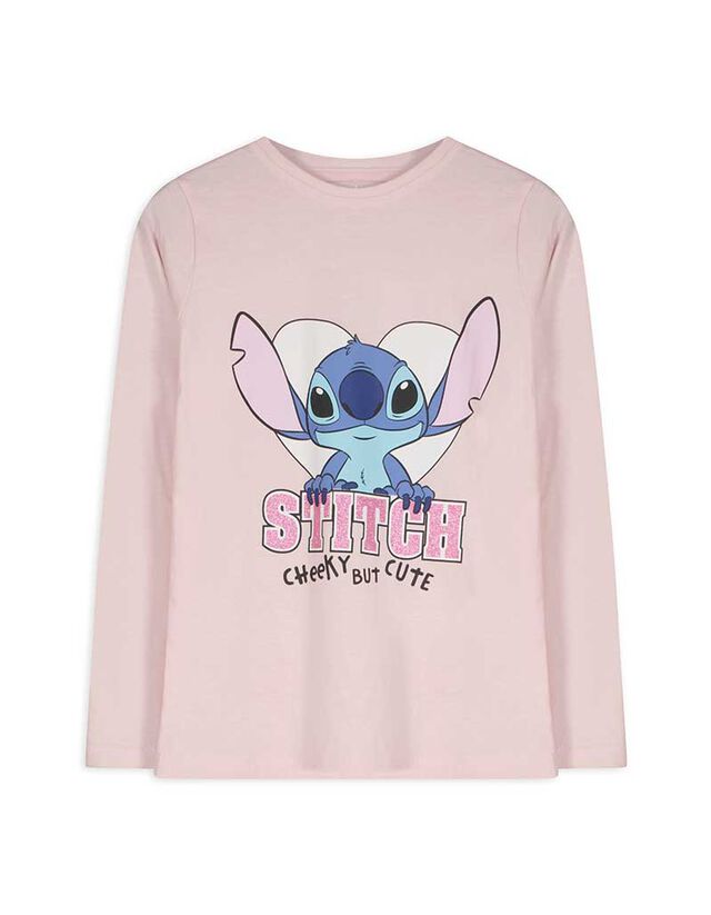 Hosszú ujjú felső - Lilo és Stitch - rozsaszin