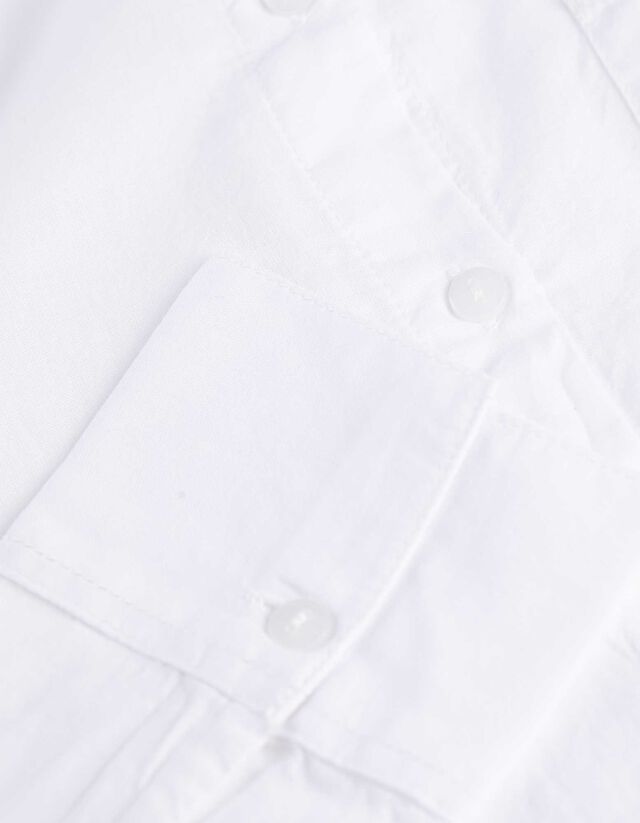 Blúz - Mellzsebes - feher