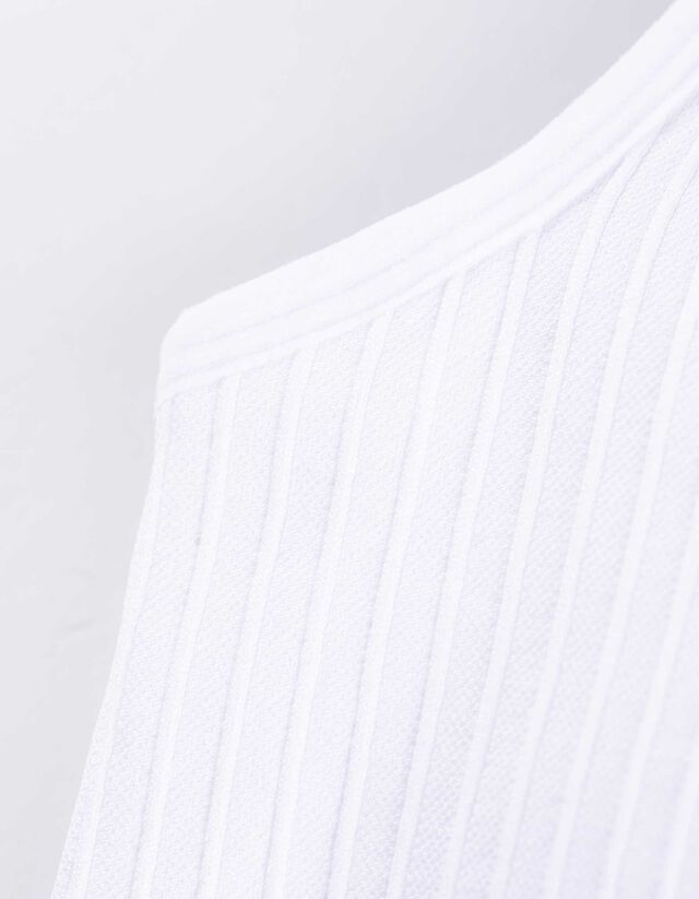 Rövid top - Bordázott - fekete