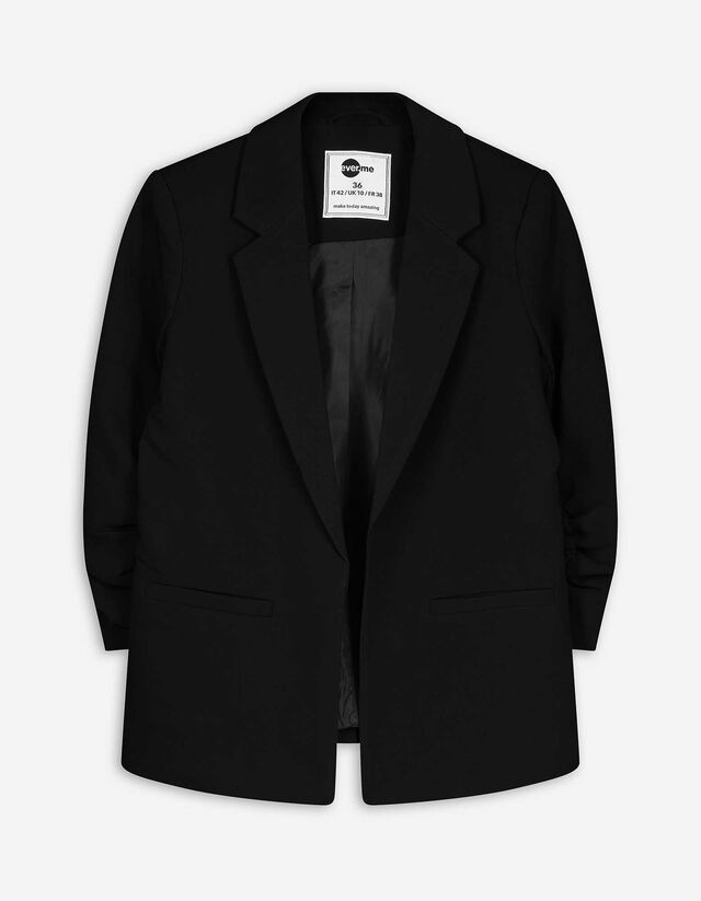 Blézer - Háromnegyedes ujjú - fekete