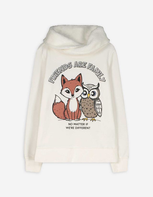 Melegítőfelső - Nyomott minta - feher