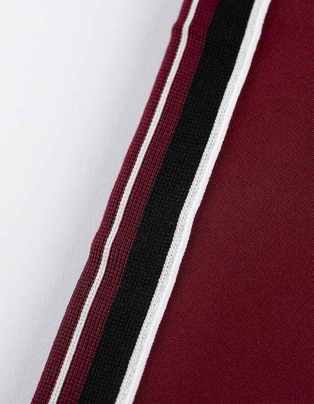 Bő nadrág - Oldalcsíkos - mélyvörös