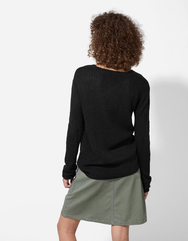 Pulóver - Egyszínű - barna