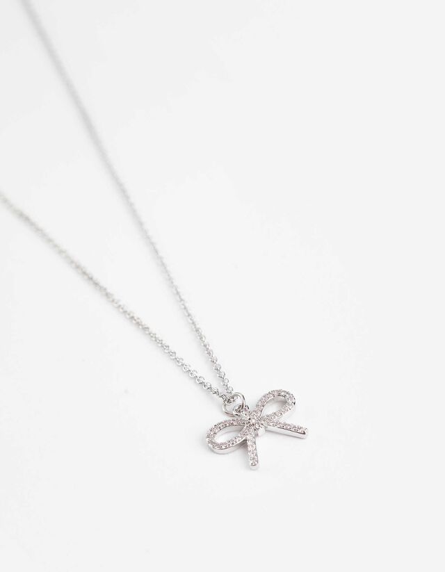 Nyaklánc - Strasszokkal - ezust