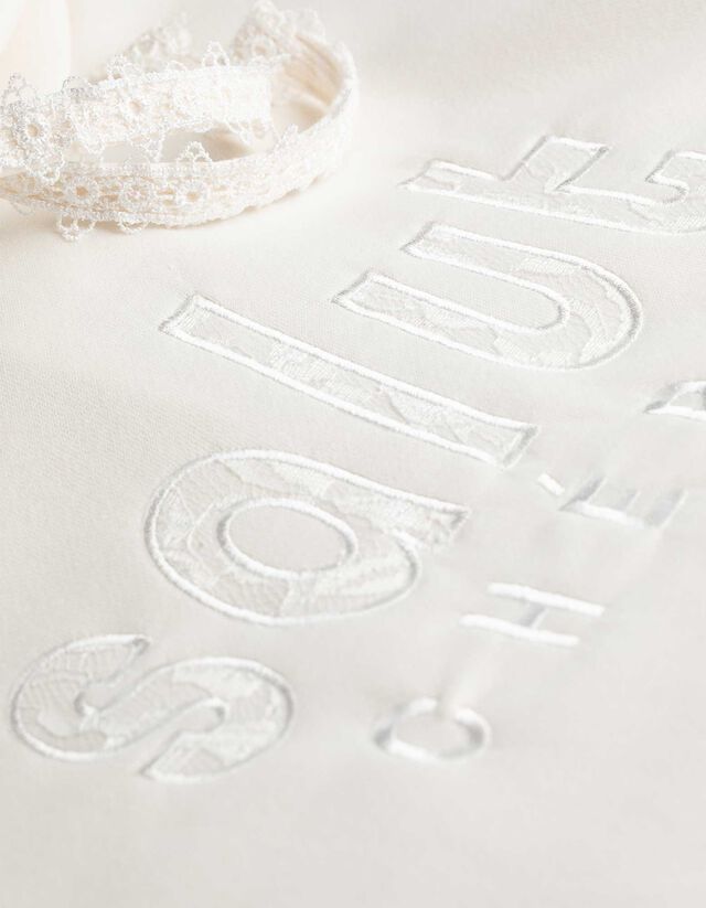 Kapucnis felső - Csipkerátéttel - szürke