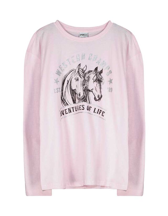 Hosszú ujjú felső - Elülső nyomtatás - pink