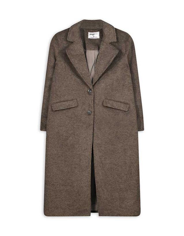 Kabát - Gyapjú megjelenés - barna