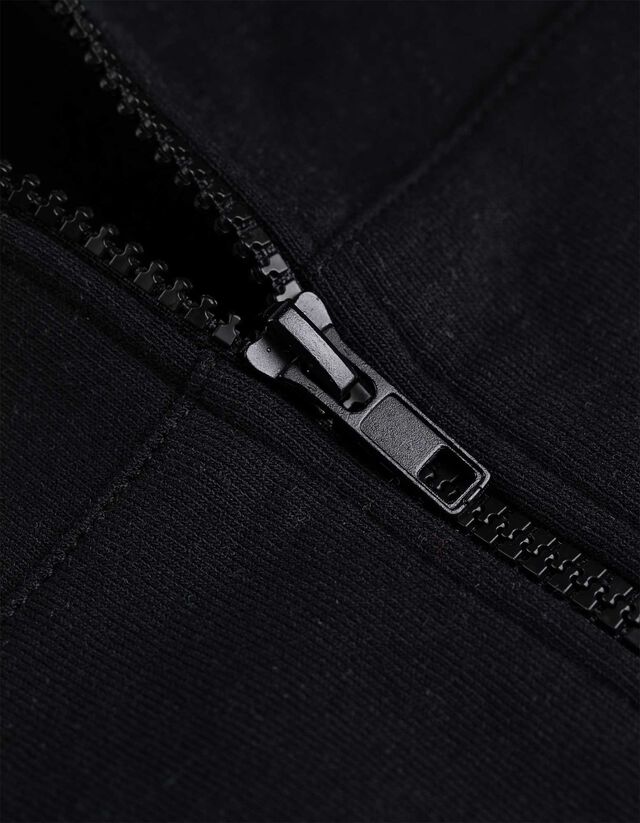 Cipzáros melegítőfelső - Túlméretezett fazon - fekete