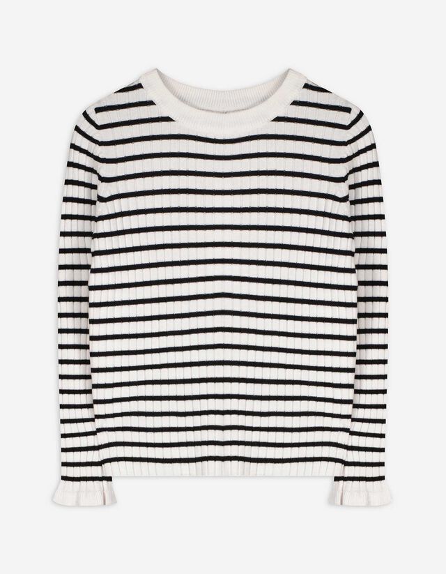 Kötött ing - Bordázott - feher