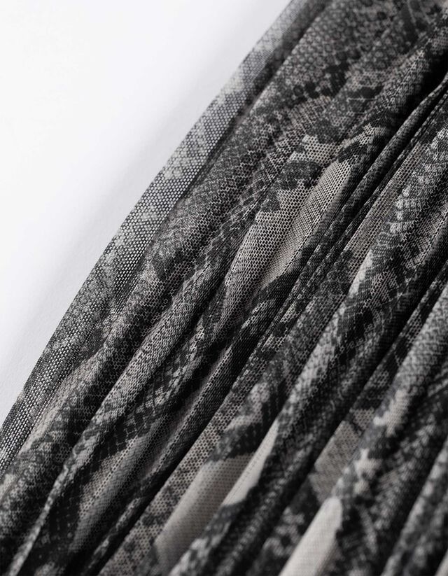 Szoknya - Ráncok - vilagos szurke