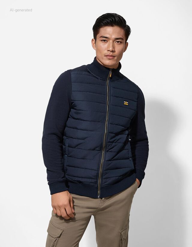 Cipzáros melegítőfelső - Anyagkeverék - sotetkek