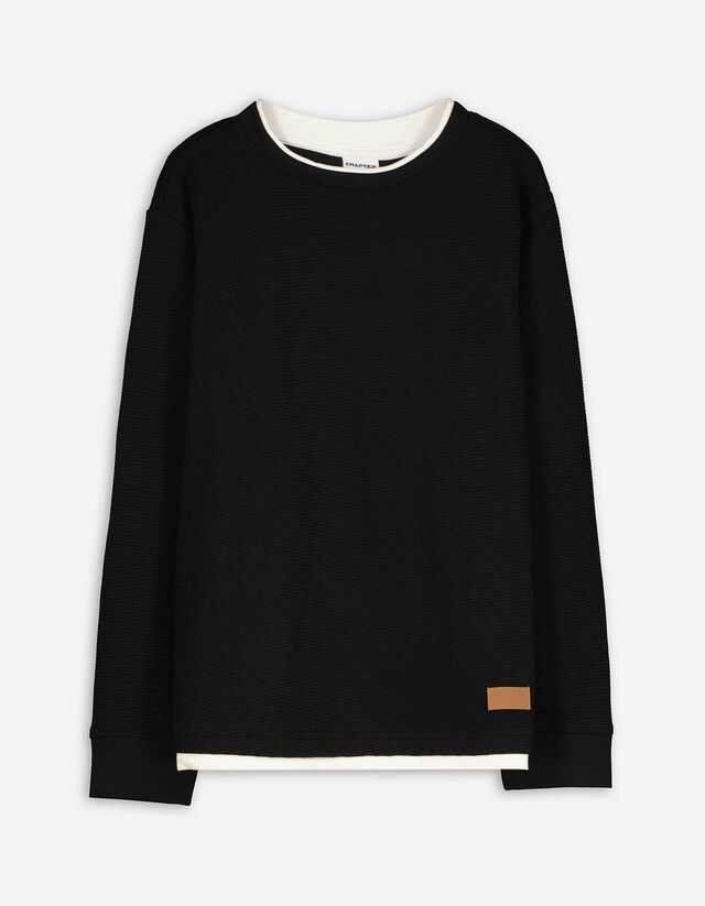 Hosszú ujjú felső - Túlméretezett fazon - sötétszürke