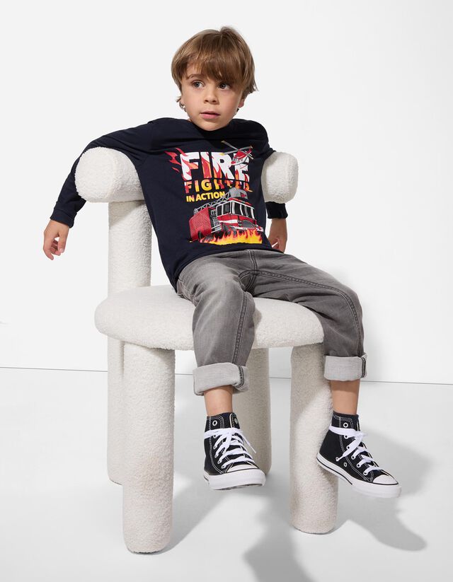 Hosszú ujjú felső - Pamut - bézs