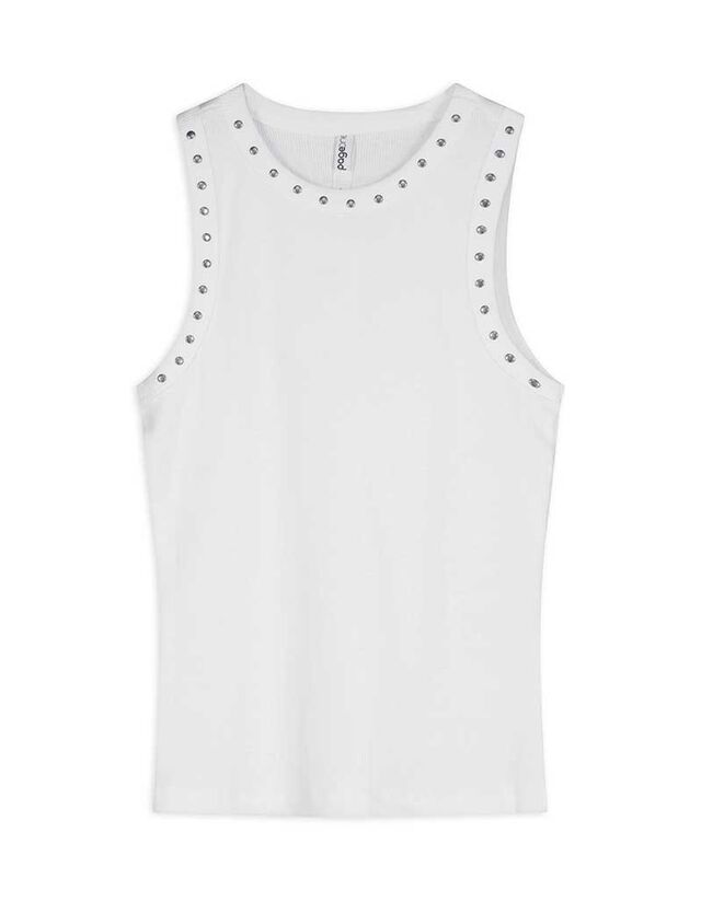 Ujjatlan felső - Szegecselt - piros