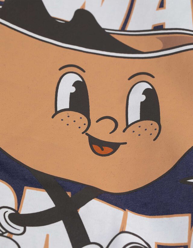 Póló - Hátul nyomtatott minta - feher