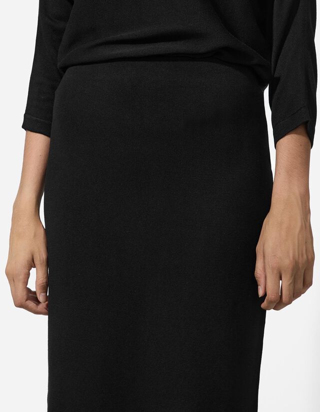 Szoknya - Viszkózkeverék - sötétszürke