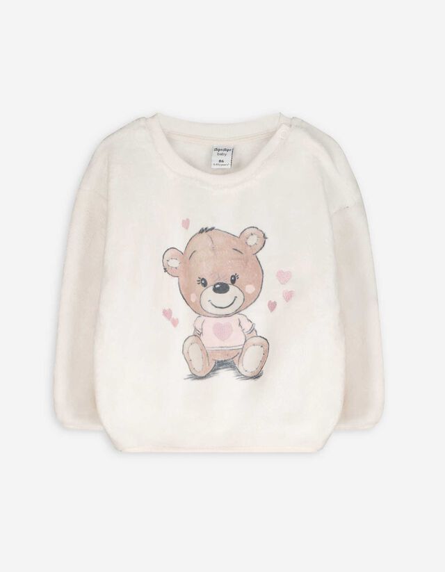 Pulóver - Puha anyag - feher