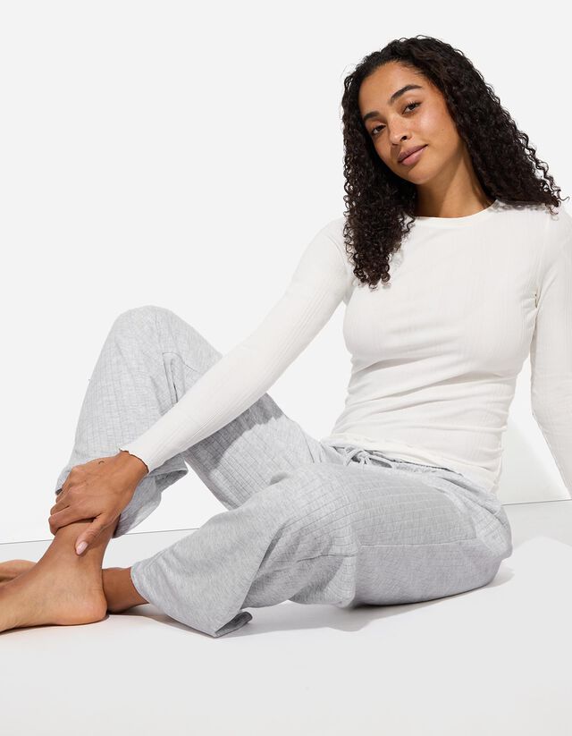 Pizsamaalsó - Strukturált anyag - szürke