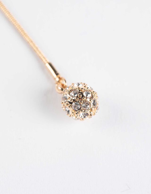 Nyaklánc - Strasszkövek - arany