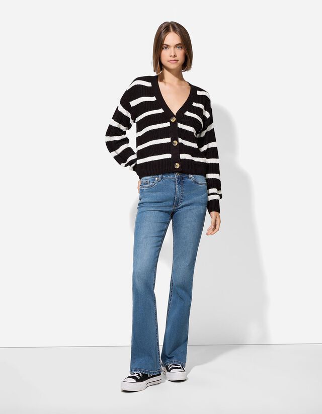 Farmernadrág - Enyhén bővülő fazon - sotetkek