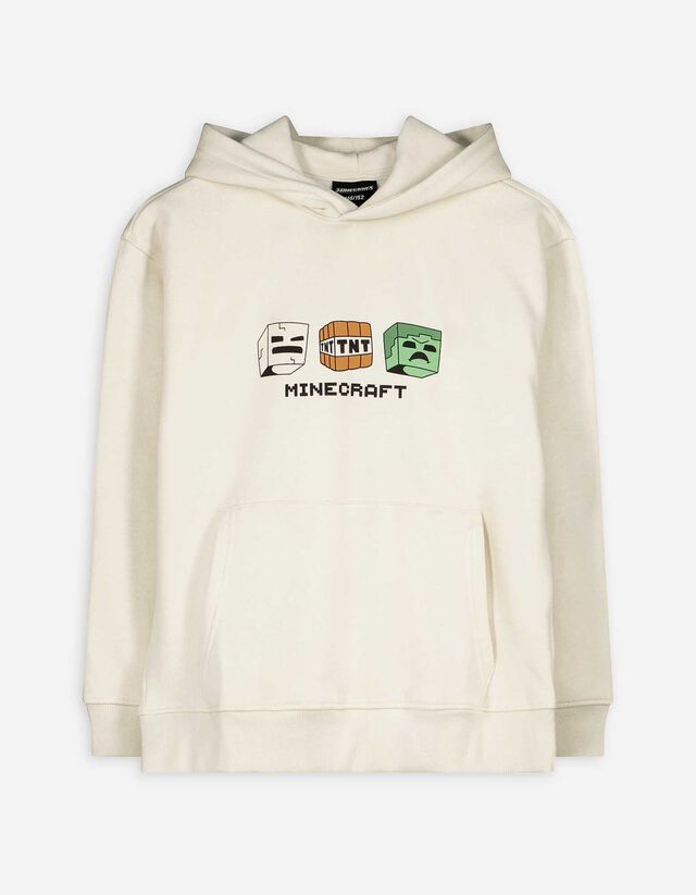 Kapucnis felső - Minecraft - bézs