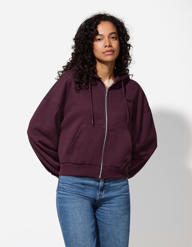 Cipzáros melegítőfelső - Zsinóros kapucni - feher