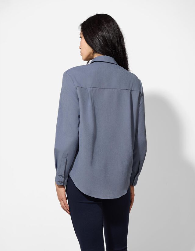 Blúz - poliészter - vilagoskek