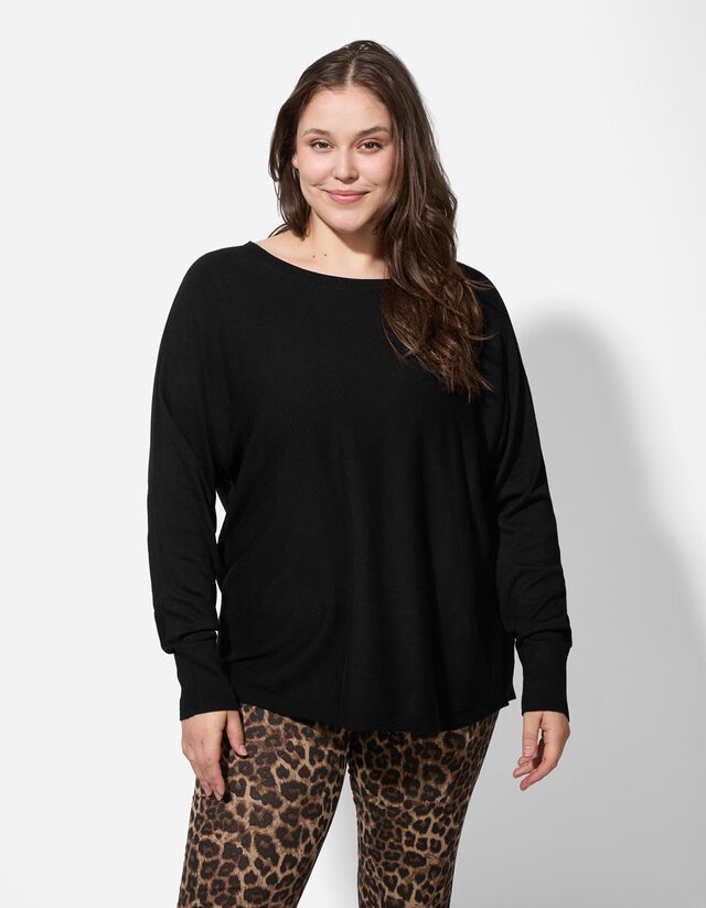 Pulóver - Denevérujjú - mélyvörös