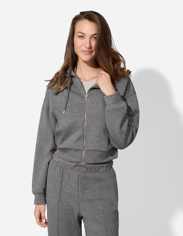 Melegítőfelső - Modál tartalom - sötétszürke