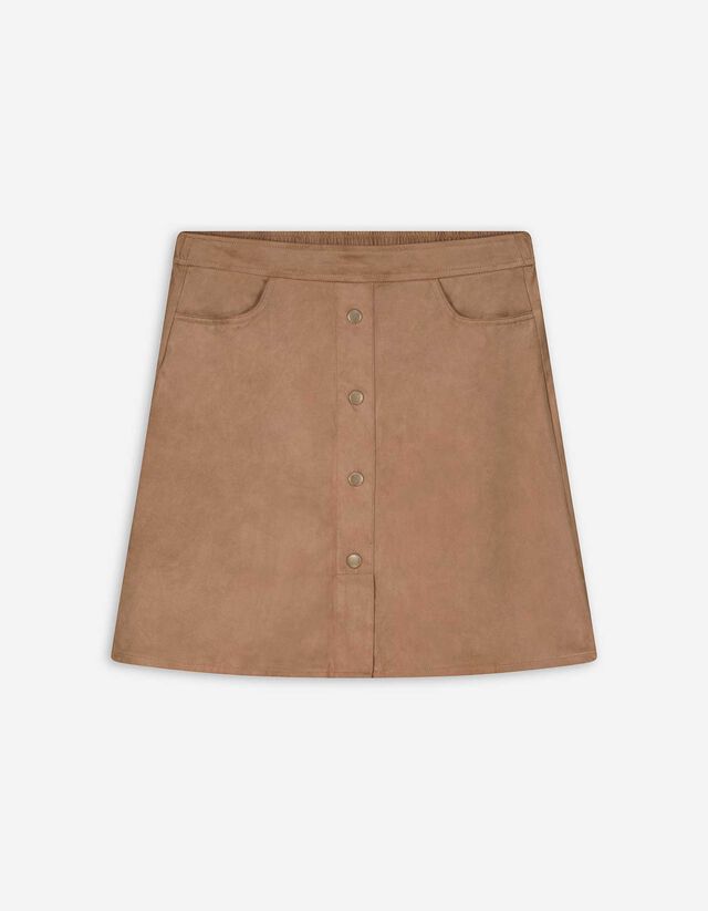 Szoknya - Velúr utánzat - barna