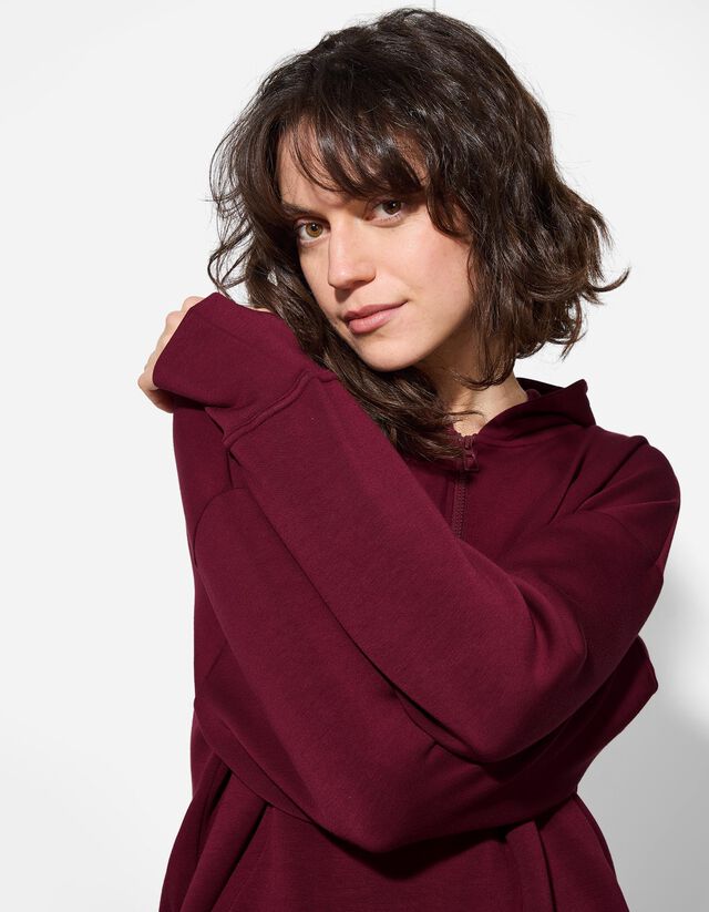 Kapucnis felső - Lélegző szövet - bézs