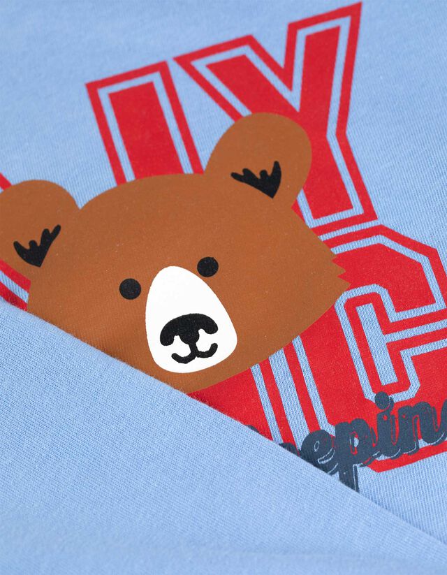 Felsőből és nadrágból álló pizsama szett - Vegyes minta - vilagoskek