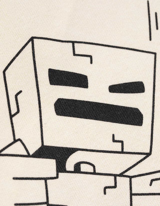 Kapucnis felső - Minecraft - bézs