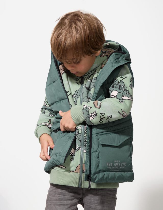 Steppelt mellény - Foltzsebek - zöld