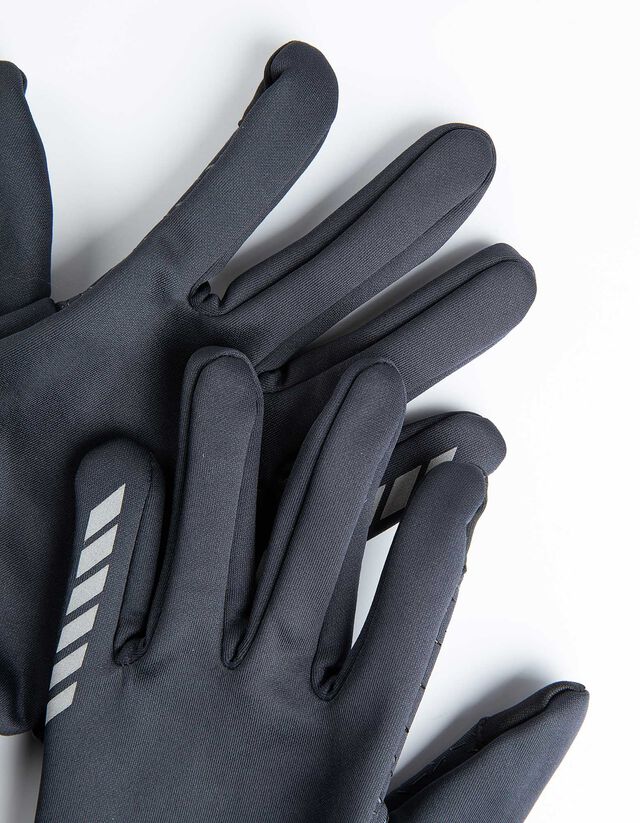 érintőképernyős kesztyűk - Fényvisszaverő - fekete