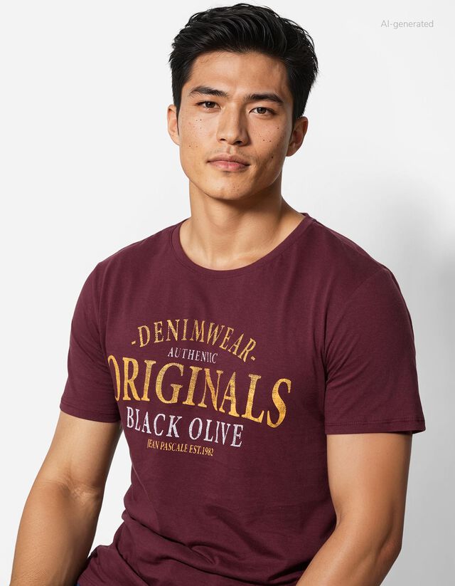 Póló - Nyomott minta - sárga