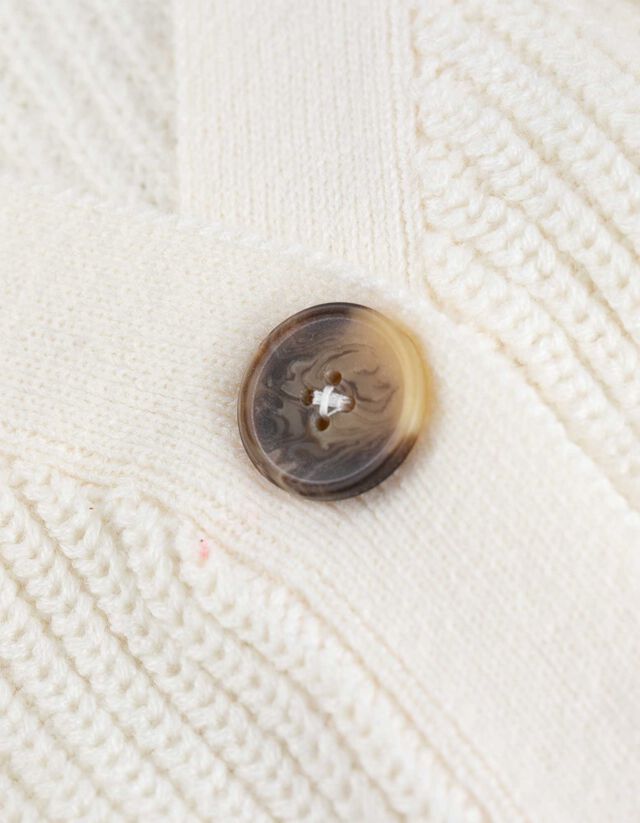 Kardigán - rövidített - feher