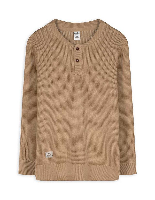 Pulóver - Gombolópántos - világos barna