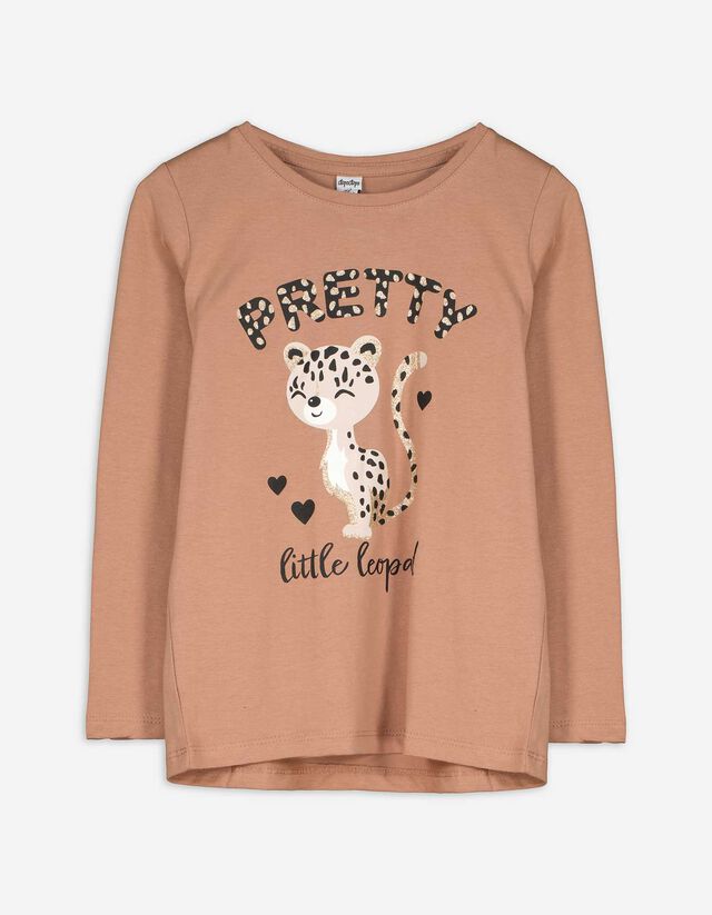 Hosszú ujjú felső - Pamut - vilagos szurke