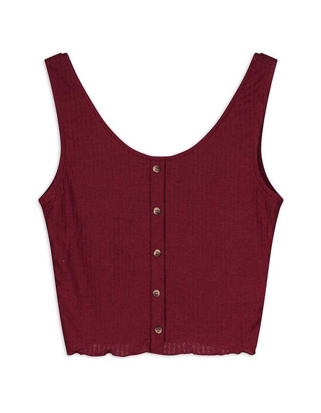 Ujjatlan felső - Viszkózkeverék - mélyvörös