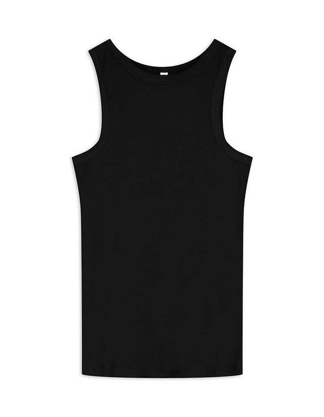 Ujjatlan felső - Bordázott - sötétbarna