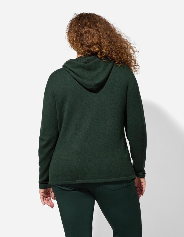 Pulóver - Feliratos - sötétzöld