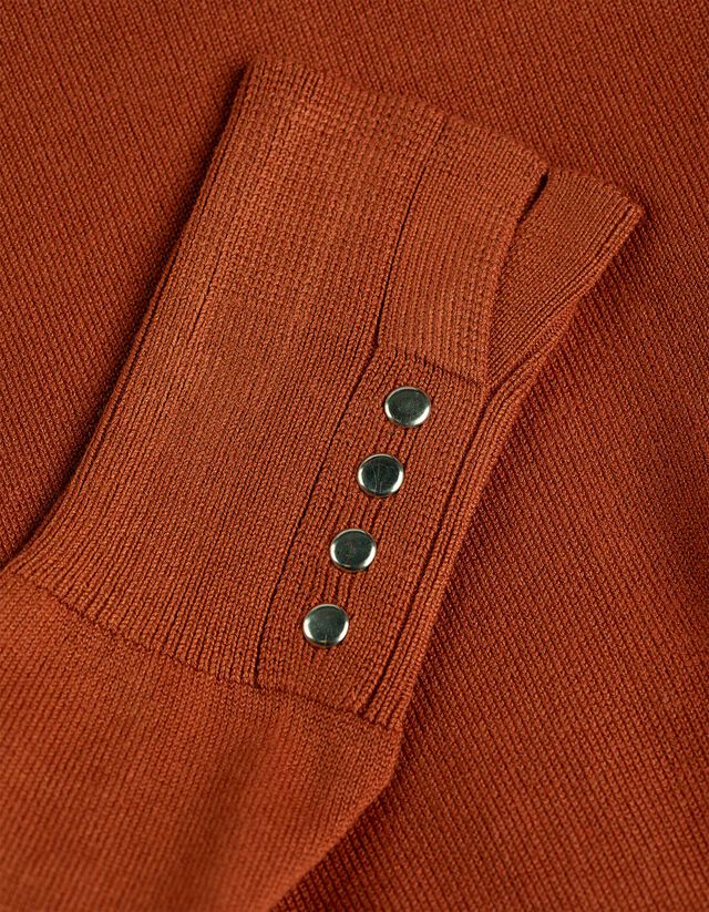 Pulóver - Díszgombokkal - sotetlila