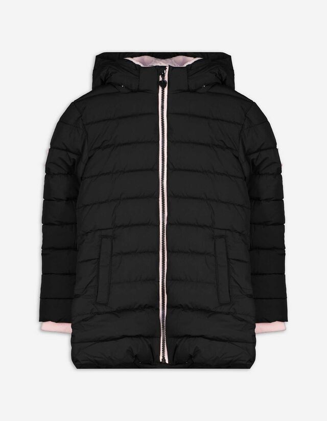 Steppelt kabát - Egyszínű - fekete